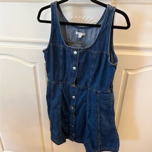 Free Assembly Denim Jumper Dress in Indigo